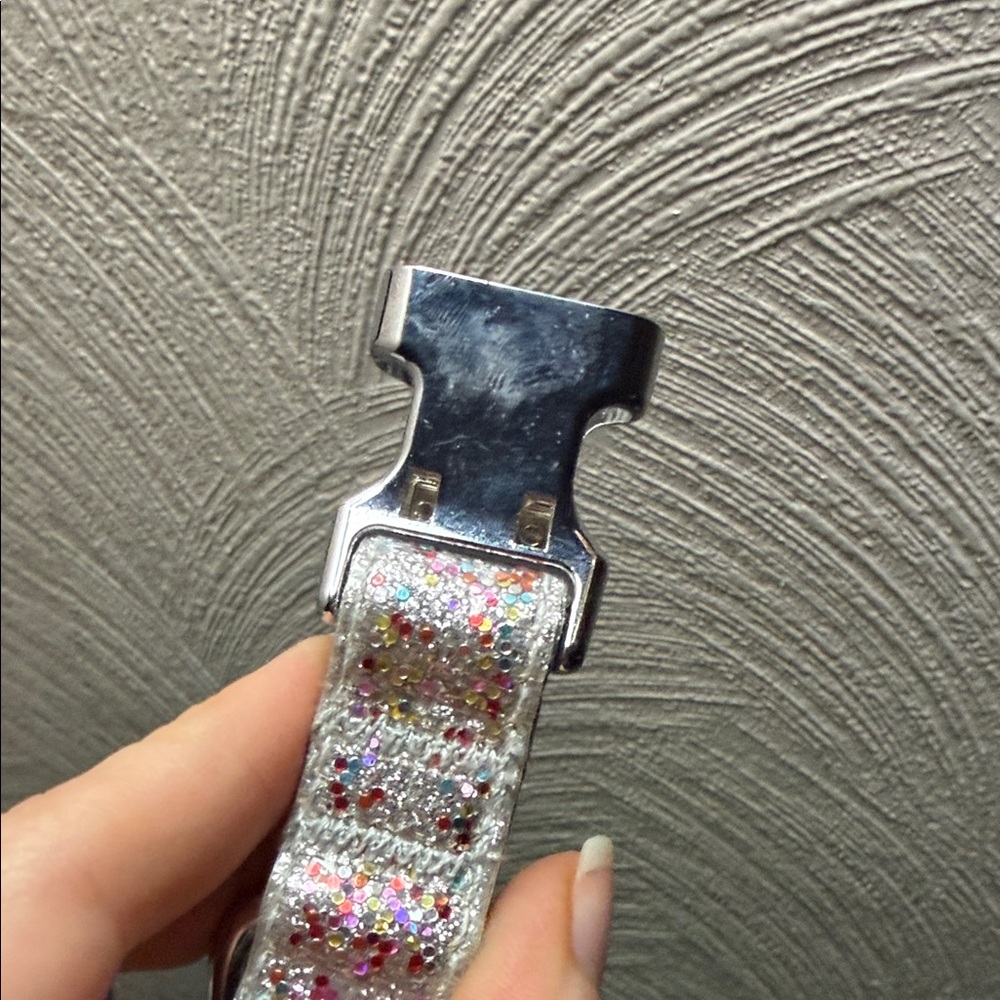 Packed Party Glittery Silver and Pink Dog Collar - Picture 2 of 11
